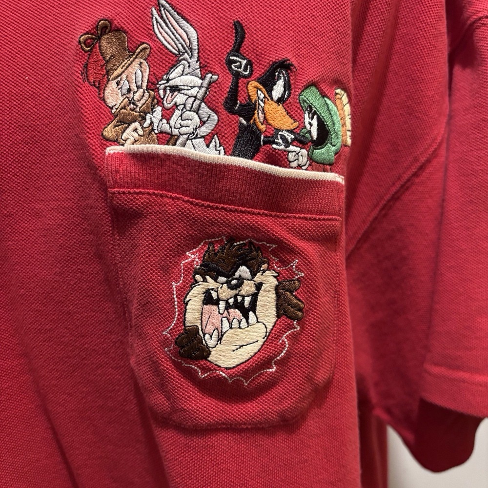 Warner Brothers Looney Tunes Red Unisex T Shirt Size L 42 X 26